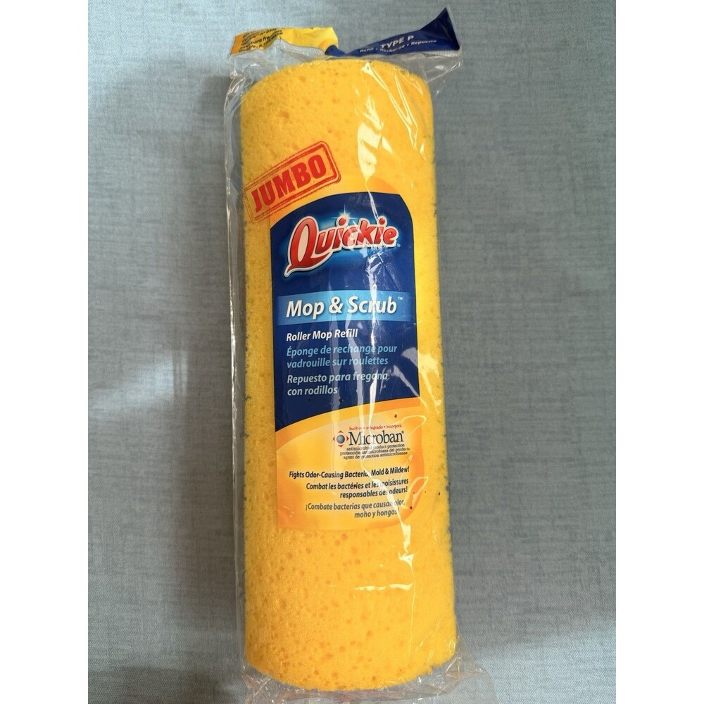 Jumbo Quickie Mop & Scrub Roller Refill - Microban 12" 055/055B Type P New